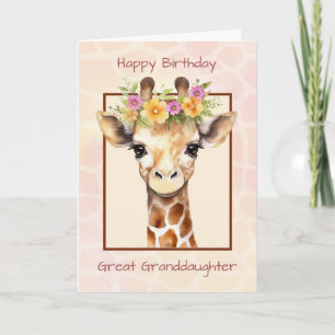 Great Granddaughter Birthday Sweet Safari Jungle Card