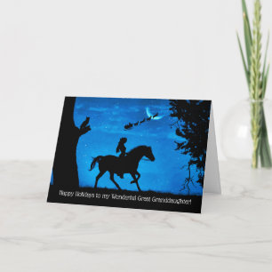 Great Granddaughter Christmas Holiday Horse Card