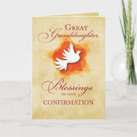 Great Granddaughter, Confirmation Congratulations