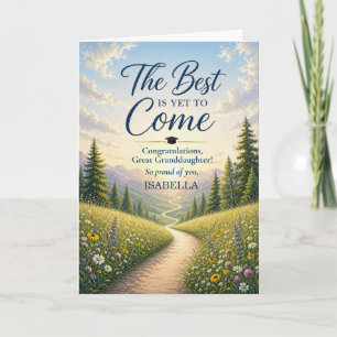Great Granddaughter Graduation Inspirational Path Card