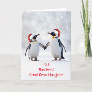 Great Granddaughter Happy Holidays Christmas Cute Card