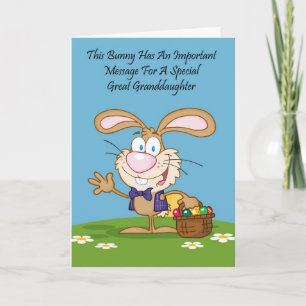 Great Granddaughter Jelly Bean Humour Easter Card