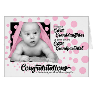 Great Granddaughter Pink Polka Dots Grandparents