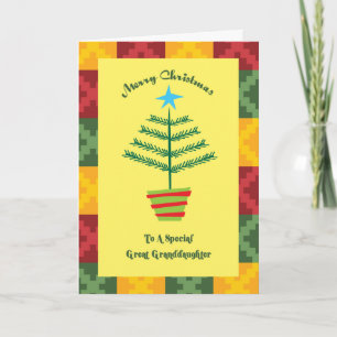 Great Granddaughter Primsy Christmas Holiday Card