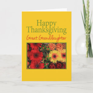Great Granddaughter Thanksgiving Card