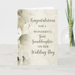 Great Granddaughter Wedding Day Congratulations Card
