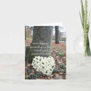 Great grandfather loss Rose sympathy Card