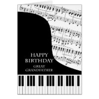 Great Grandfather Piano and Music Birthday