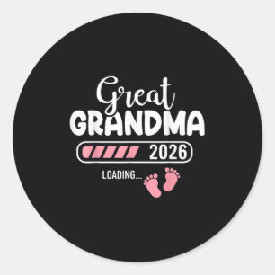 Great Grandma 2026 Loading  Classic Round Sticker