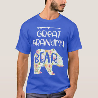Great Grandma Bear Floral Mothers day T-Shirt