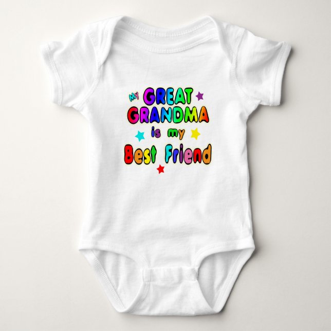 Great Grandma Best Friend Baby Bodysuit (Front)
