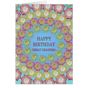 Great Grandma Birthday Crochet Flowers