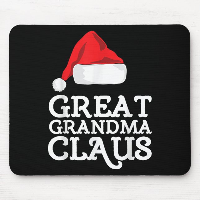 Great Grandma Claus Christmas Santa's Hat Pajama F Mouse Pad (Front)