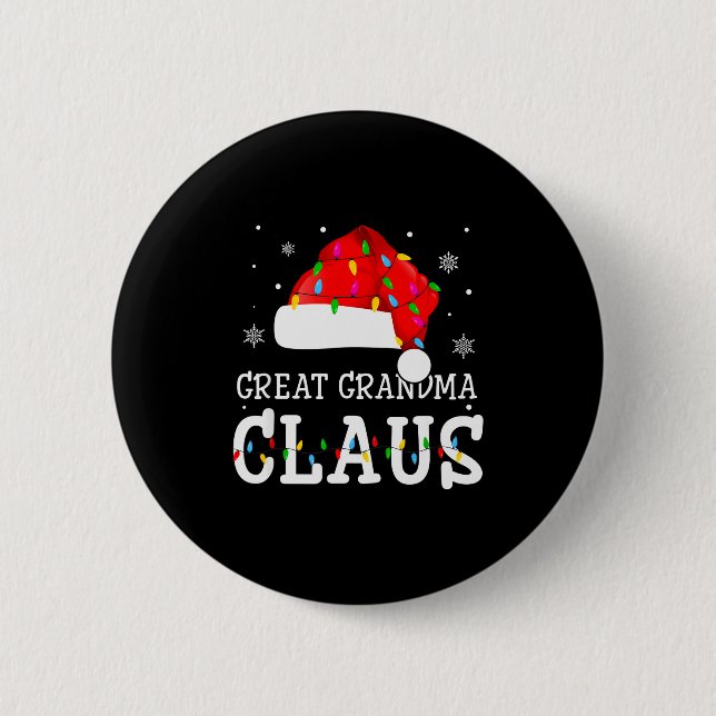 Great Grandma Claus Cool Holiday Matching Pajamas  6 Cm Round Badge (Front)