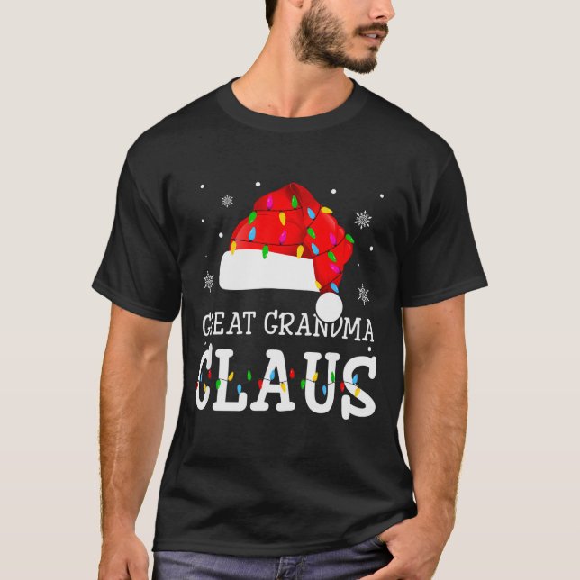 Great Grandma Claus Cool Holiday Matching Pajamas  T-Shirt (Front)