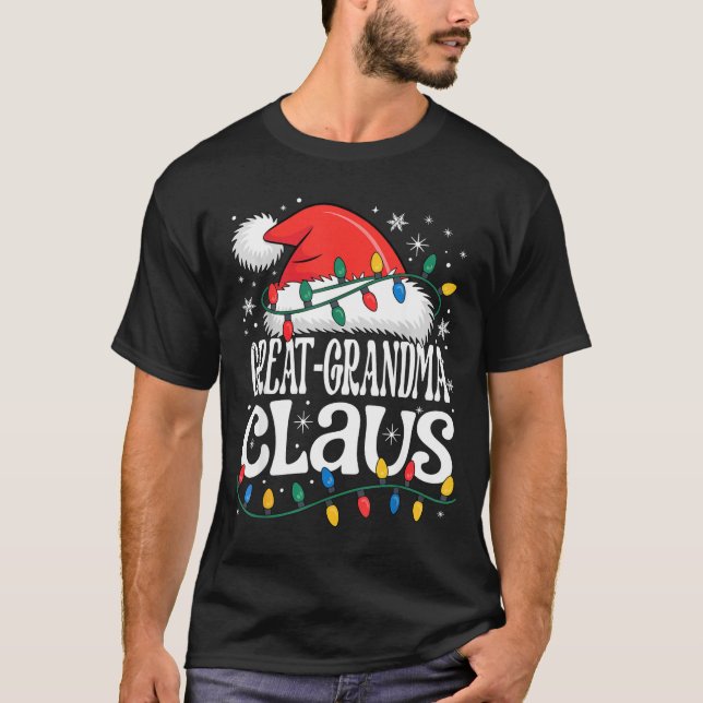 Great-grandma Claus Funny Xmas Christmas Grandma H T-Shirt (Front)