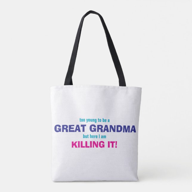 Great Grandma Design Tote Bag (Back)