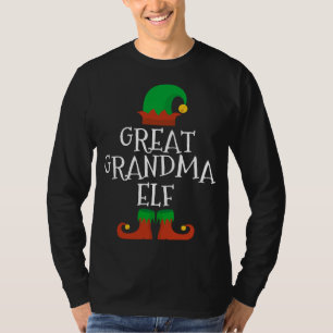 Great Grandma Elf Christmas Matching Family Pajama T-Shirt