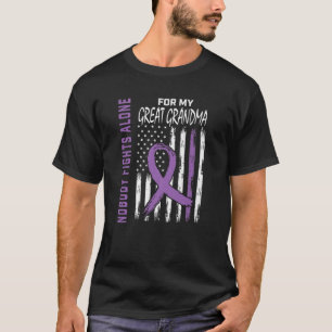 Great Grandma Epilepsy Awareness American Flag Fam T-Shirt