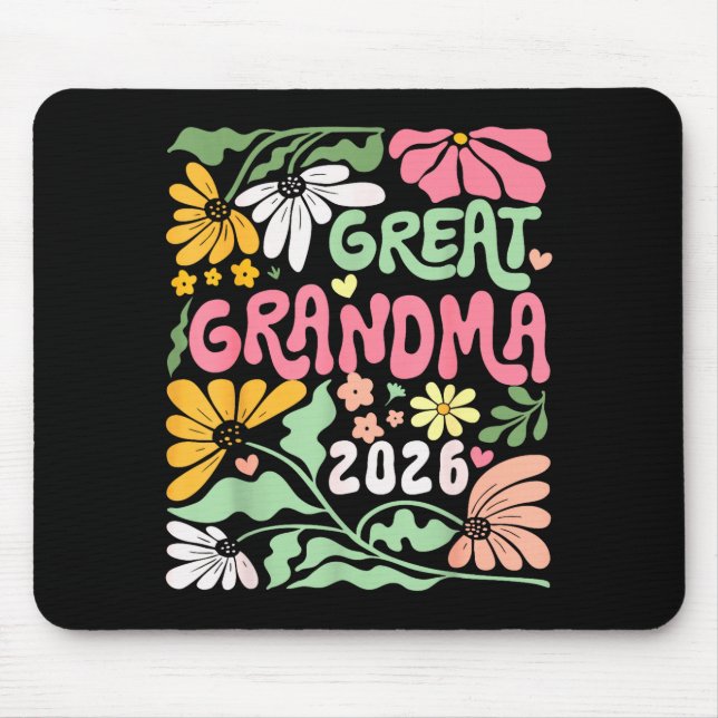 Great Grandma Est. 2026 Promoted To Great Grandma  Mouse Pad (Front)