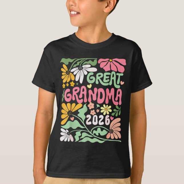 Great Grandma Est. 2026 Promoted To Great Grandma  T-Shirt (Front)
