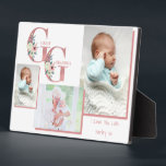 Great Grandma GG Floral Letters | 3 Photo Plaque<br><div class="desc">Create your own photo plaque with three of your favourite pictures - perfect for a new great grandma's first great grandchild. The photo template is set up for you to add your photos, which is displayed in landscape and portrait format and framed with an offset border. GG initials are in...</div>