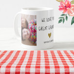 Great Grandma Grandkids 2 Photo Collage  Coffee Mug<br><div class="desc">A cute photo mug gift for great grandma personalised with 2 photos and name.</div>