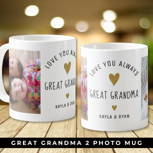 Great Grandma Grandkids Love 2 Photo Collage  Coffee Mug