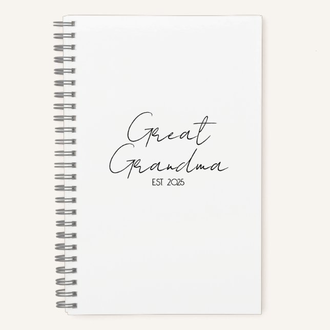 Great Grandma Great Grandpa  Set •New Great Grandp Notebook (Front)