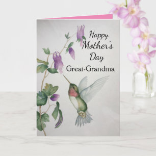 Great-Grandma Happy Mother's Day Hummingbird Card