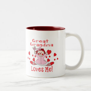 Great Grandma Love's me Rag Doll Two-Tone Coffee Mug