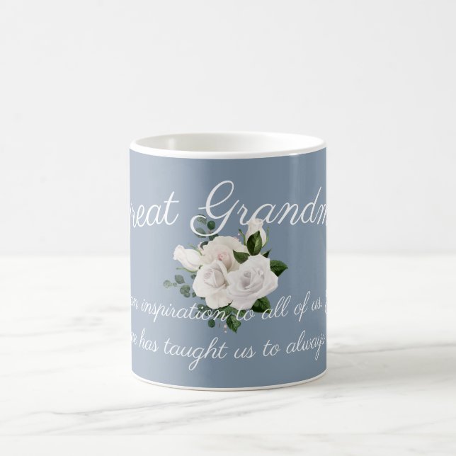 Great Grandma Message From Kids Bouquet Coffee Mug (Center)