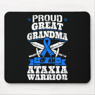 Great Grandma Of An Ataxia Warrior Awareness Ribbo Mouse Pad