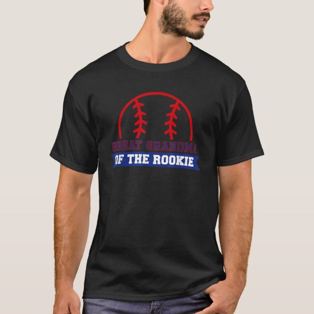 Great Grandma of Rookie 1st Birthday Baseball Them T-Shirt (Front)