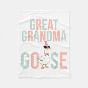 Great Grandma of Silly Goose First Birthday Family Fleece Blanket