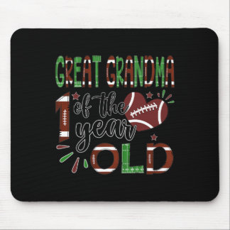 Great Grandma Of The 1 Year Old Football 1st Year Mouse Pad