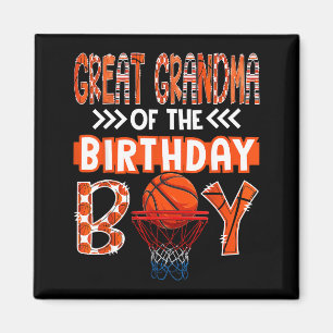 Great Grandma Of The Birthday Boy Basketball Lover Magnet
