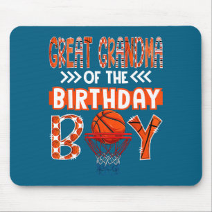 Great Grandma Of The Birthday Boy Basketball Lover Mouse Pad