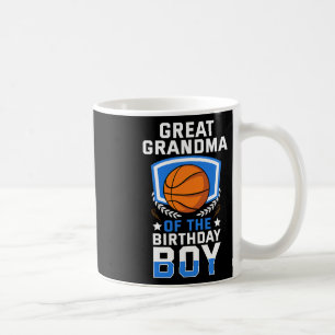 Great Grandma Of The Birthday Boy Bysketbyll Famil Coffee Mug