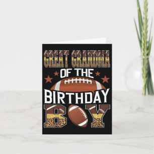 Great Grandma Of The Birthday Boy Football Baller Card