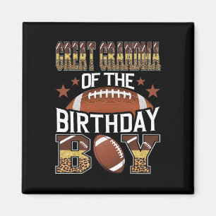 Great Grandma Of The Birthday Boy Football Baller  Magnet