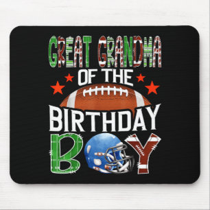 Great Grandma Of The Birthday Boy Game Day Footbal Mouse Pad