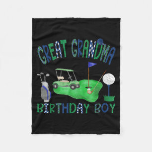 Great grandma of the birthday boy hole in one golf fleece blanket