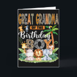 Great Grandma Of The Birthday Boy Jungle Safari An Card<br><div class="desc">Great Grandma Of The Birthday Boy Jungle Safari Animals</div>
