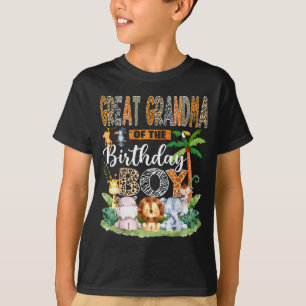 Great Grandma Of The Birthday Boy Jungle Safari An T-Shirt