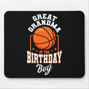 Great Grandma Of The Birthday Boy Sketll Theme Bda Mouse Pad