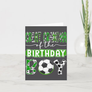 Great Grandma Of The Birthday Boy Soccer Player Bi Card