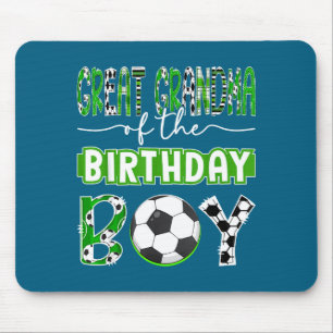 Great Grandma Of The Birthday Boy Soccer Player Bi Mouse Pad