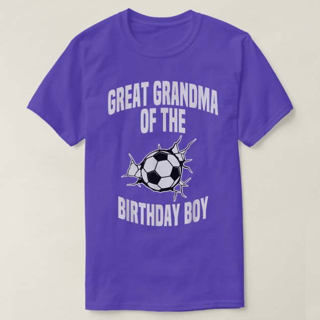 Great Grandma of the Birthday Boy Soccer Team Bday T-Shirt (Design Front)