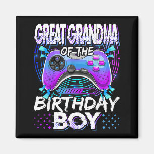 Great Grandma of The Birthday Boy Video Game Party Magnet